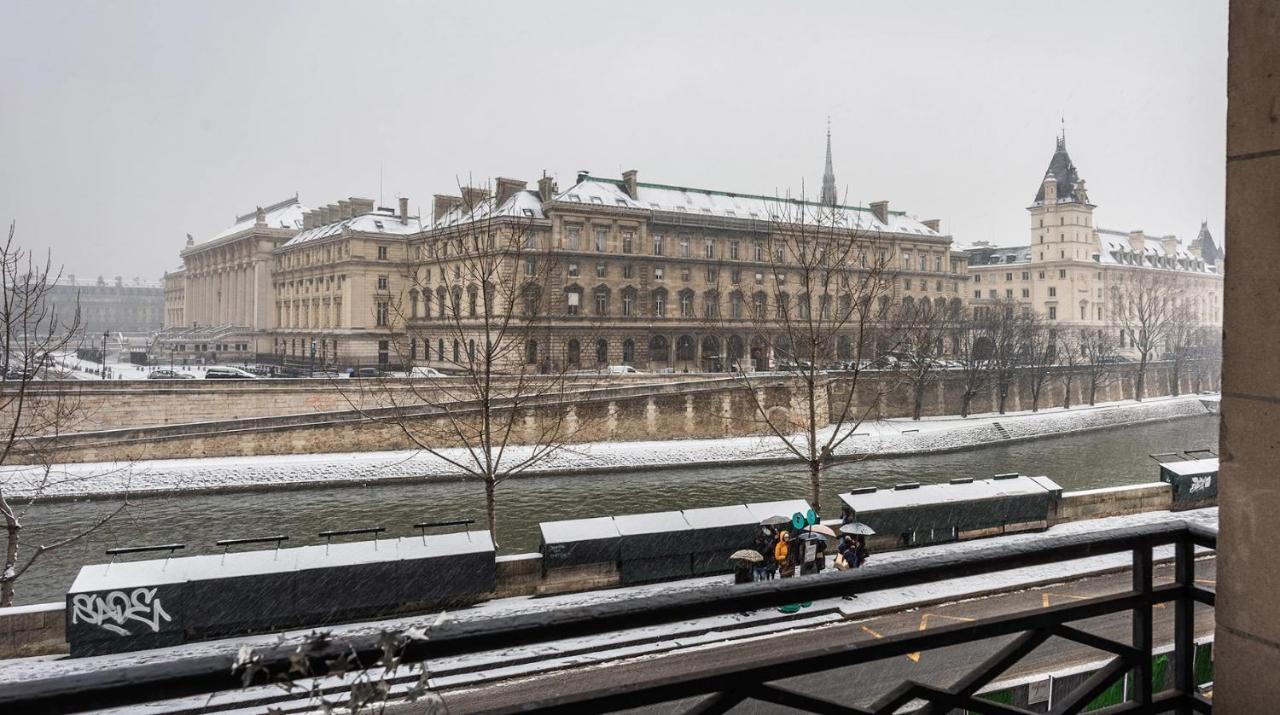 Duplex vue Seine quai des grands Augustins Apartment Paris Exterior foto